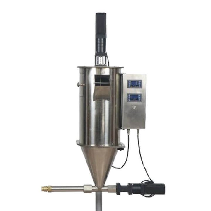 Stainless steel industrial mixing or pumping device on a white background Eazao CCF Advanced Continuous Clay Feeder | Eazao Clay Ceramic 3D Printer