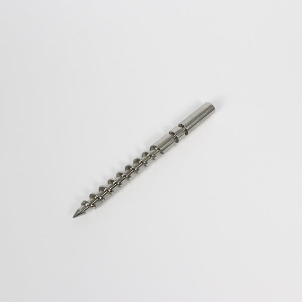 Metal drill bit on a white background Eazao Matrix Extruder Screw for Eazao 3D Printers | Eazao Clay Ceramic 3D Printer