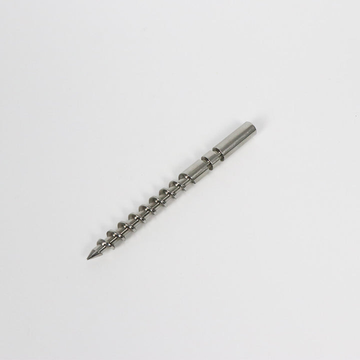 Metal drill bit on a white background Eazao Matrix Extruder Screw for Eazao 3D Printers | Eazao Clay Ceramic 3D Printer