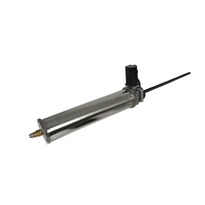 Metallic cylindrical component with a black actuator on a white background Eazao Matrix M600 Large Format Ceramic 3D Printer Print Size 400x400x600mm | Eazao Clay Ceramic 3D Printer