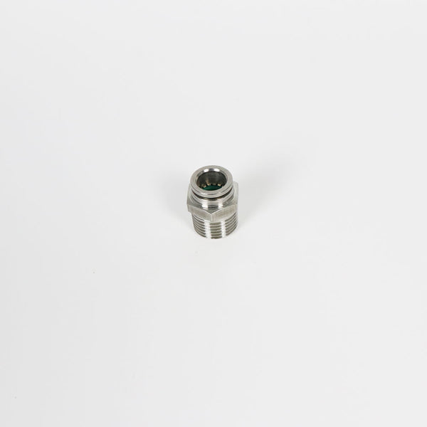 Metallic fitting on a white background Eazao Metal Quick Joint for Eazao Matrix Extruder | Eazao Clay Ceramic 3D Printer