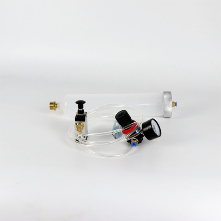 Clear cylindrical device with various connectors on a white background Eazao Potter Air: Innovative Ceramic 3D Printer Eazao Potter Air Innovative Ceramic 3D Printer Print Size 165x165x280mm | Eazao Clay Ceramic 3D Printer