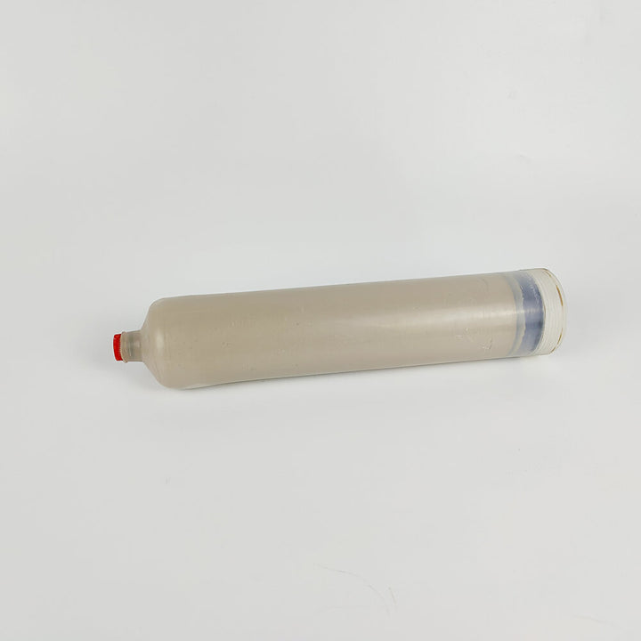  cylindrical beige object with a blue stripe on a light gray background Eazao Premium Clay for Ceramic 3D Printing | Eazao Clay Ceramic 3D Printer