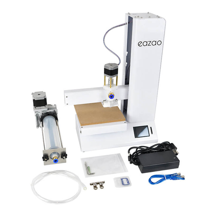 CNC machine kit with 'eazao' branding on a white background Eazao Zero 3D Printer - Easy to Use & No Setup Required Eazao Zero 3D Printer Easy to Use No Setup Required Print Size 150x150x240mm | Eazao Clay Ceramic 3D Printer