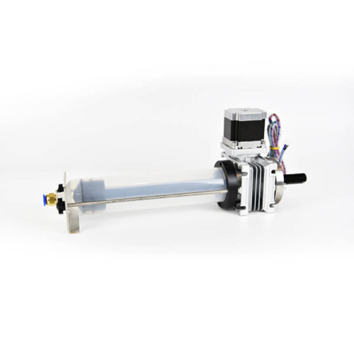 Mechanical component with a cylindrical tube and electronic module on a white background Eazao Zero 3D Printer - Easy to Use & No Setup Required Eazao Zero 3D Printer Easy to Use No Setup Required Print Size 150x150x240mm | Eazao Clay Ceramic 3D Printer