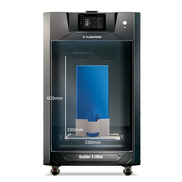 FlashForge Guider 3 Ultra 3D printer with dimensions displayed on a white background Flashforge Guider 3 Ultra 3D Printer Dual Extruder 3D Printer | Flashforge 3D Printer