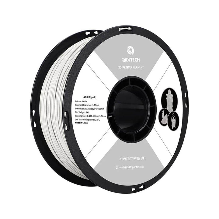 QIDI ABS Rapido Filament for Durable 3D Printing | Qidi Tech Qidi 3D Printer QIDI-Tech-QIDI-3D-Printer-ABS-Rapido-Filament-White