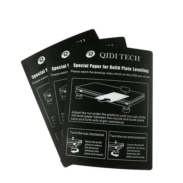 QIDI 3-Piece Leveling Papers for QIDI 3D Printers | Qidi Tech Qidi 3D Printer QIDI-Tech-QIDI-3D-Printer-Leveling-Papers-for-QIDI-3D-Printers-3PCS