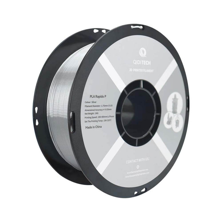 Qidi Tech 3D Printer PLA Rapido Metal Filament for 3D Printing QIDI-Tech-QIDI-3D-Printer-PLA-Rapido-Metal-Filament-Silver