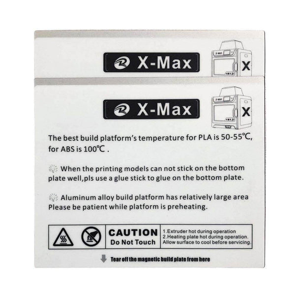 QIDI X-Max Build Plate Sticker Set for 3D Printers | Qidi Tech Qidi 3D Printer QIDI-Tech-QIDI-3D-Printer-X-Max-Build-Plate-Sticker-2PCS