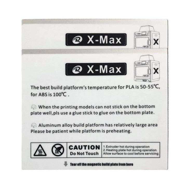 QIDI X-Max Build Plate Sticker Set for 3D Printers | Qidi Tech Qidi 3D Printer QIDI-Tech-QIDI-3D-Printer-X-Max-Build-Plate-Sticker-2PCS