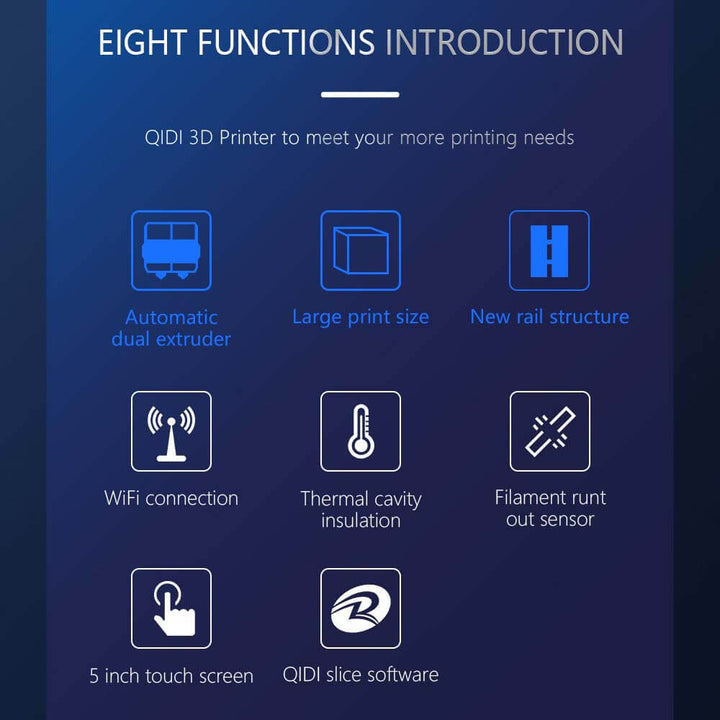 QIDI I-Fast 3D Printer for Complex Projects | Qidi Tech Affordable Three D Printer with Black PLA Filament QIDI-Tech-QIDI-I-Fast-3D-Printer-03