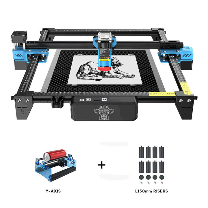CNC machine with accessories on a white background TwoTrees TTS-55 Pro Diode Laser Engraver High Precision Laser Cutting and Engraving Solutions | Twotrees Laser Engraver