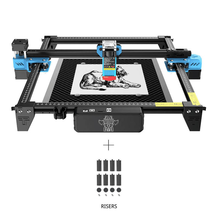 CNC machine with a printed design on a white background TwoTrees TTS-55 Pro Diode Laser Engraver High Precision Laser Cutting and Engraving Solutions | Twotrees Laser Engraver