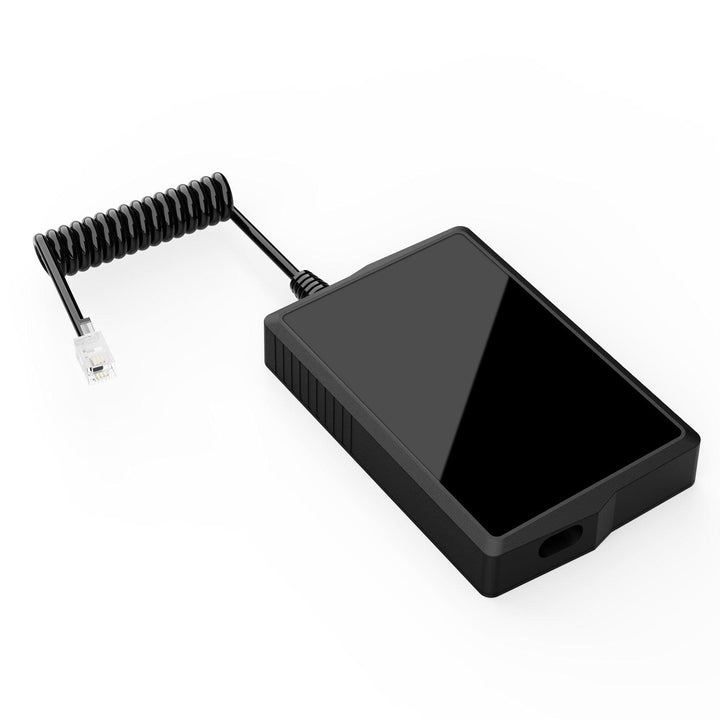 Black electronic device with coiled cable on a white background Twotrees 3.5 Touch Screen for TTS Pro Series Laser Engraver TTS25 TTS55 TTS10 | Twotrees Laser Engraver Parts Accessories