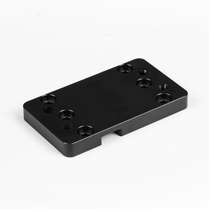 Black metal bracket with multiple holes on a white background Twotrees 500W High Speed Air-Cooled Spindle Motor | Twotrees CNC Router Parts Accessories