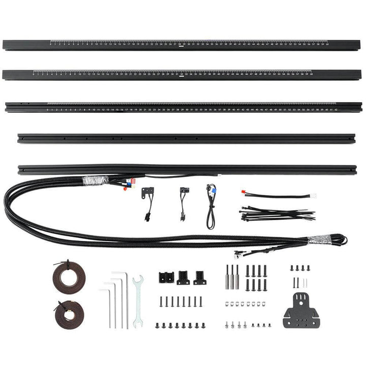 Car roof rack system with components on a white background Twotrees 600x600mm Extension Kit for Laser Engraver | Twotrees Laser Engraver Parts Accessories