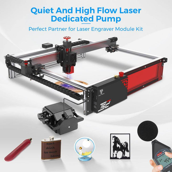 Laser engraver module kit with pump on a white background Twotrees Air Assist Kit for Laser Engraver Machines | Twotrees Laser Engraver Parts Accessories
