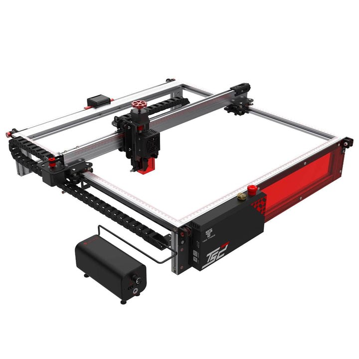 CNC machine with red laser module on a white background Twotrees Air Assist Kit for TTS Pro/TS2 - 30L/min | Twotrees Laser Engraver Parts Accessories