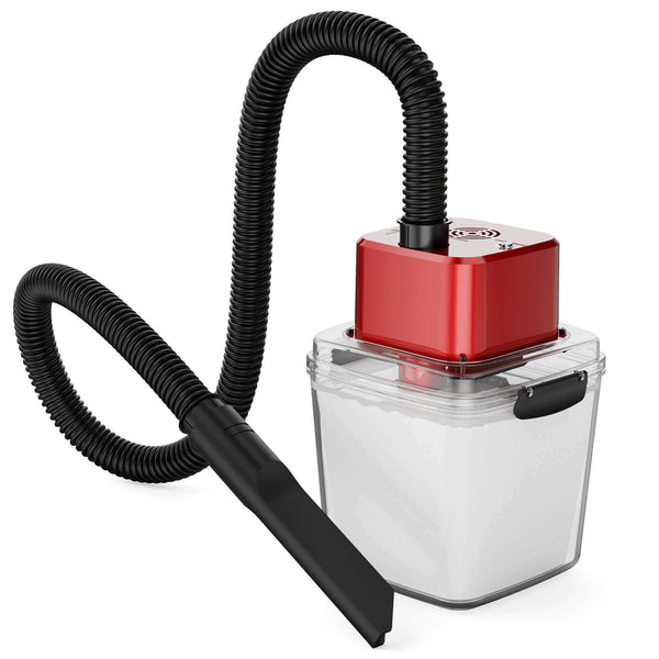 Red and black handheld vacuum cleaner with clear dustbin on a white background Twotrees CNC Vacuum Cleaner Monster M1 Kit - Enhance Your CNC Router Efficiency | Twotrees CNC Router Parts Accessories