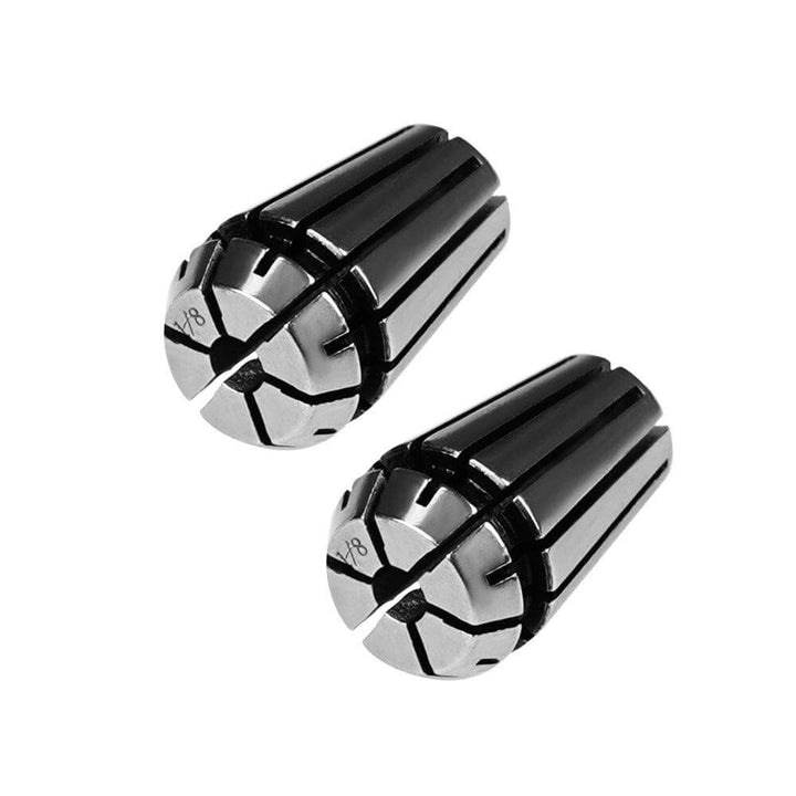 Two metal collets on a white background Twotrees ER11 Collet Chuck for CNC Machines | Twotrees CNC Router Parts Accessories