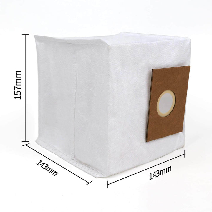 White vacuum filter bag with dimensions labeled on a white background Twotrees M1 Vacuum Cleaner Dust Bags Efficient Filtration | Twotrees CNC Router Parts Accessories