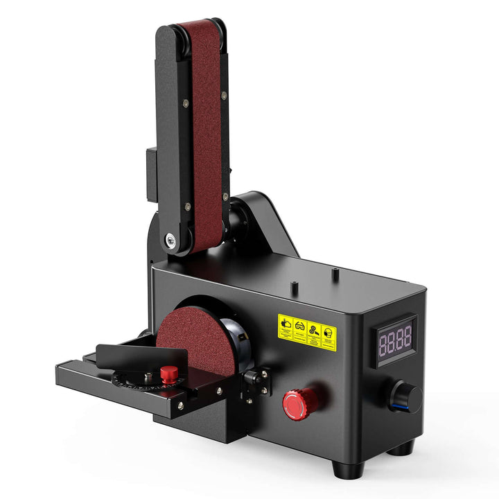 Belt sander with digital display on a white background Twotrees Multi-purpose Grinder for CNC Projects | Twotrees CNC Router Parts Accessories