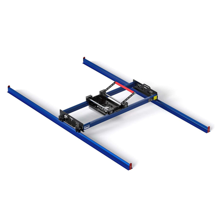 Blue metal track system on a white background Twotrees RS-200 Trimming Machine Aid for Woodworking | Twotrees CNC Router Parts Accessories