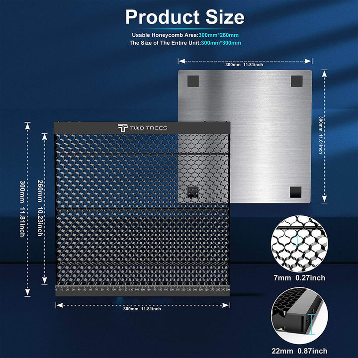 Twotrees Spliced Honeycomb Panel Workbench 300x600x22mm | Twotrees Laser Engraver Parts Accessories