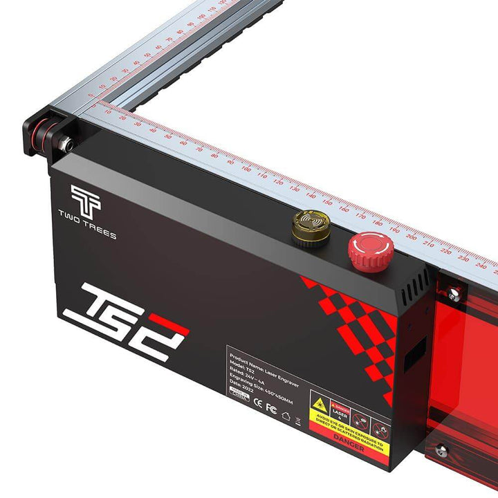 Two Trees battery with a red and black design on a white background Twotrees TS2 10W Diode Laser Engraver for Precision Crafting | Twotrees Laser Engraver