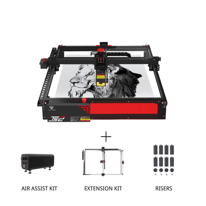 CNC machine with accessories on a white background Twotrees TS2 20W Laser Engraver High Precision Wood & Metal Engraving | Twotrees Laser Engraver
