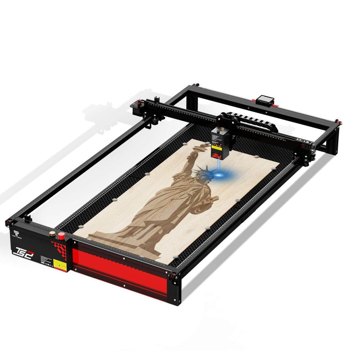 Laser engraving machine with a laser beam on a work surface Twotrees TS2 20W Max Laser Engraver Precision Wood & Metal Cutting Machine | Twotrees Laser Engraver