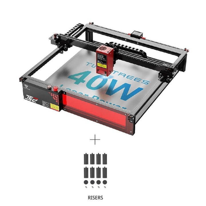 Laser engraving machine with '40W' text on a white background Twotrees TS2 40W Laser Engraver Precision Engraving and Cutting Machine | Twotrees Laser Engraver