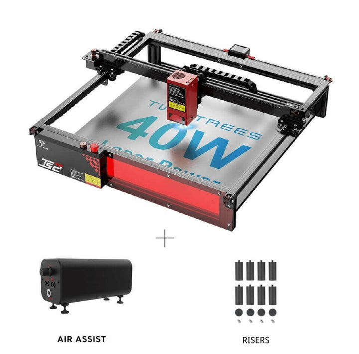 CNC machine with accessories on a white background Twotrees TS2 40W Laser Engraver Precision Engraving and Cutting Machine | Twotrees Laser Engraver