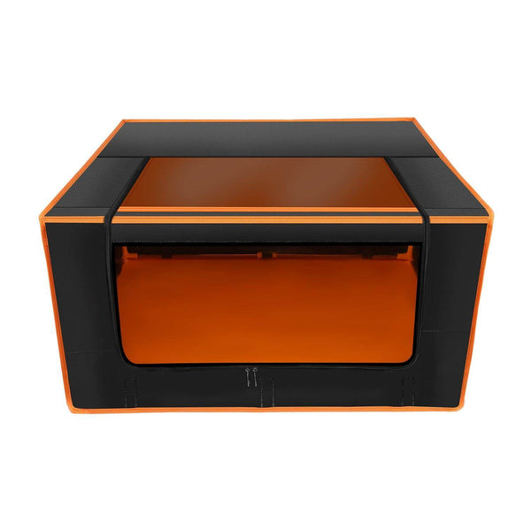 Black and orange storage box on a white background Twotrees TS2 Laser Engraver Enclosure with Smoke Control | Twotrees Laser Engraver Parts Accessories