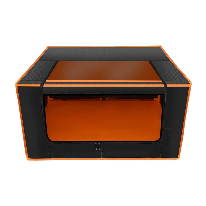 Black and orange storage box on a white background Twotrees TS2 Laser Engraver Enclosure with Smoke Control | Twotrees Laser Engraver Parts Accessories