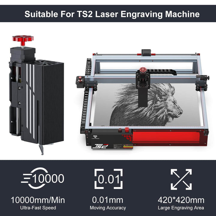 Laser engraving machine with a lion design on a white background, suitable for TS2 laser engraving machine. Twotrees TS2 Laser Engraving Machine 1064 Laser Head Kit | Twotrees Laser Engraver Parts Accessories