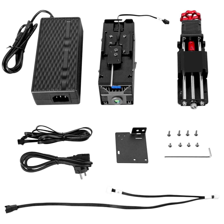 Collection of electronic components and accessories on a white background Twotrees TS2 Laser Engraving Machine 1064 Laser Head Kit | Twotrees Laser Engraver Parts Accessories