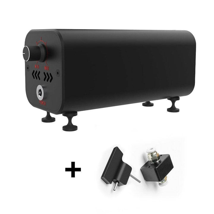 Black electric heater with plug and switch on a white background Twotrees TS3 10W Black Enclosed Diode Laser Engraver - High Precision & Safety | Twotrees Laser Engraver