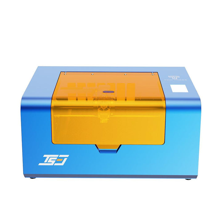 Blue and orange machine with a visible brand logo on a white background Twotrees TS3 10W Black Enclosed Diode Laser Engraver - High Precision & Safety | Twotrees Laser Engraver