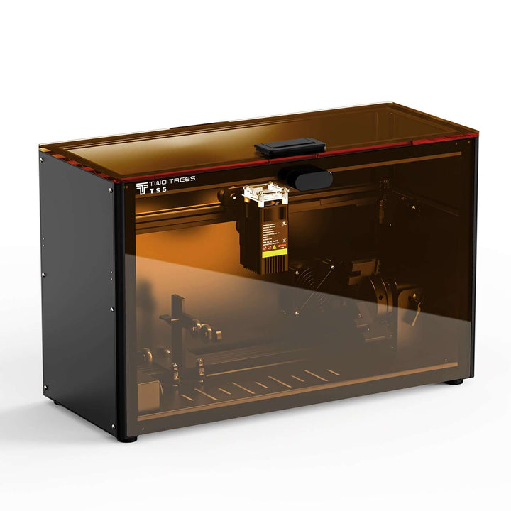 3D printer with transparent lid on a white background Twotrees TS5 7W Laser Engraver - Precision and Performance for Your Projects | Twotrees Laser Engraver