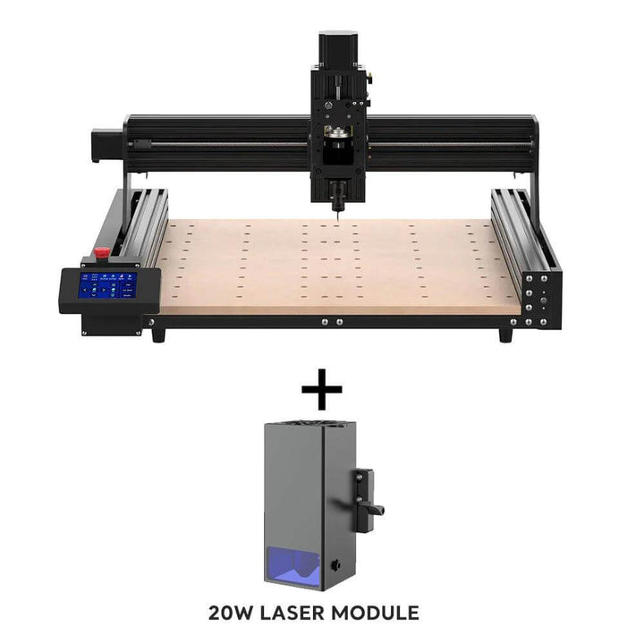CNC machine with a 20W laser module on a white background Twotrees TTC 450 Affordable CNC Router Machine | Twotrees CNC Router