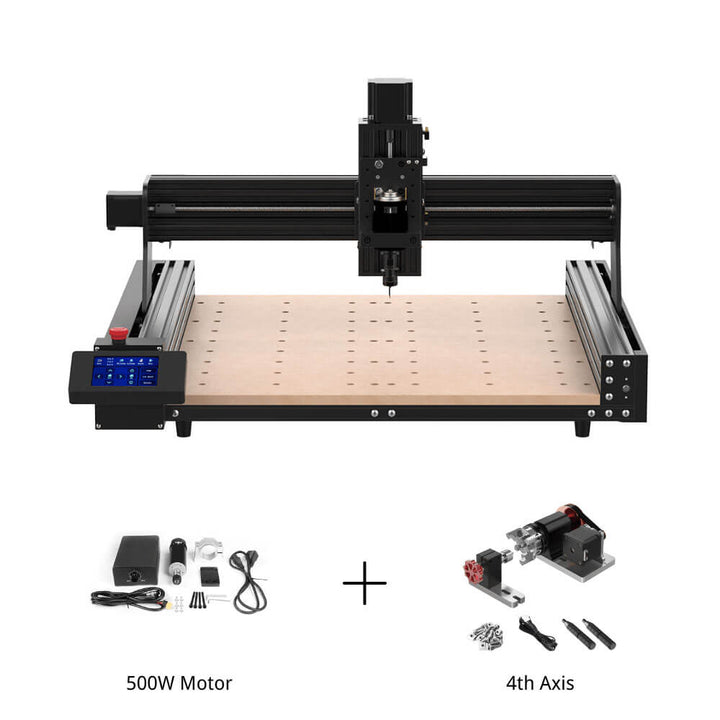 CNC machine with accessories on a white background Twotrees TTC 450 Affordable CNC Router Machine | Twotrees CNC Router