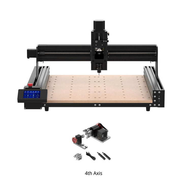 CNC machine with a wooden platform on a white background Twotrees TTC 450 Affordable CNC Router Machine | Twotrees CNC Router