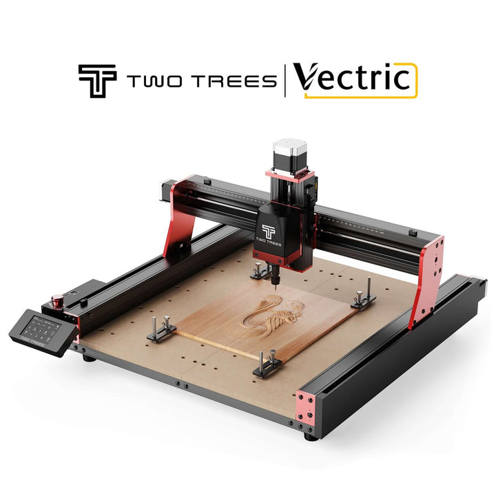 CNC machine with 'Two Trees' and 'Vectric' branding on a white background Two Trees TTC 450 Pro CNC Router Machine | Twotrees CNC Router