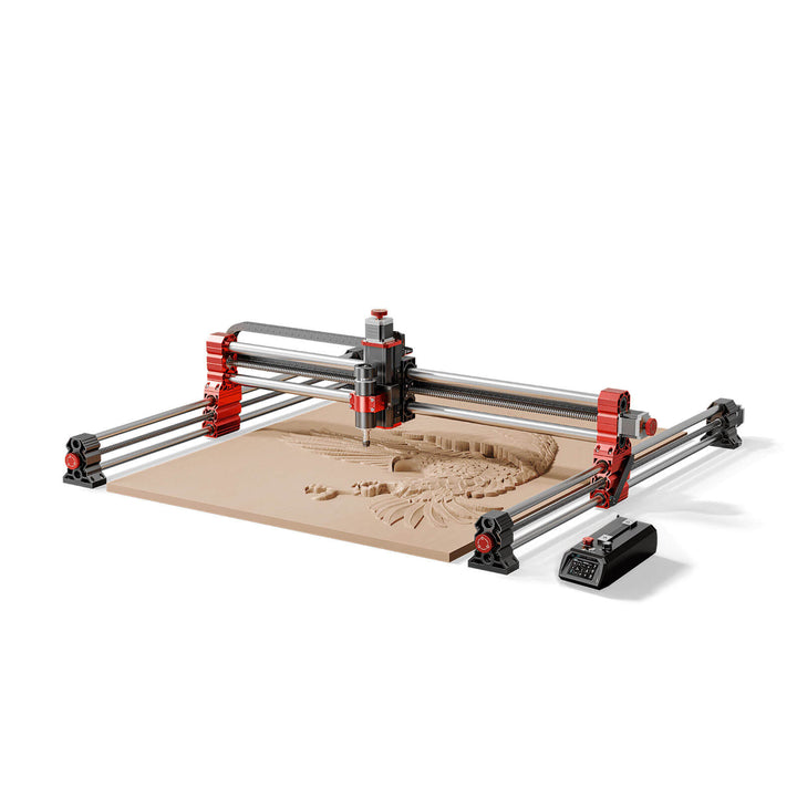 CNC machine with a wooden board on a white background Twotrees TTC-H40 H80 CNC Router Machine Powerful Versatile | Twotrees CNC Router