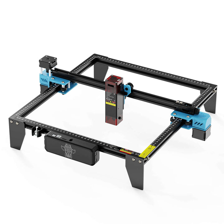 CNC machine frame with various components on a white background Twotrees TTS-10 Pro Diode Laser Engraver High Precision Engraving and Cutting | Twotrees Laser Engraver