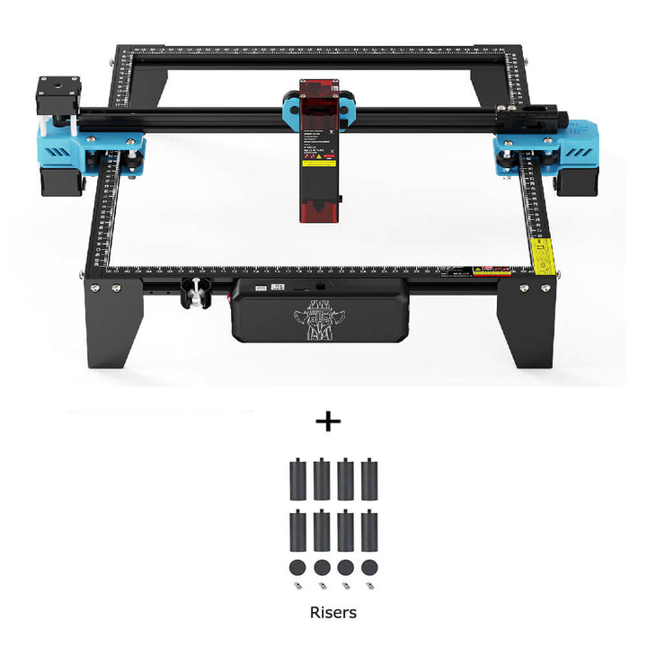 CNC machine frame with additional risers on a white background Twotrees TTS-10 Pro Diode Laser Engraver High Precision Engraving and Cutting | Twotrees Laser Engraver
