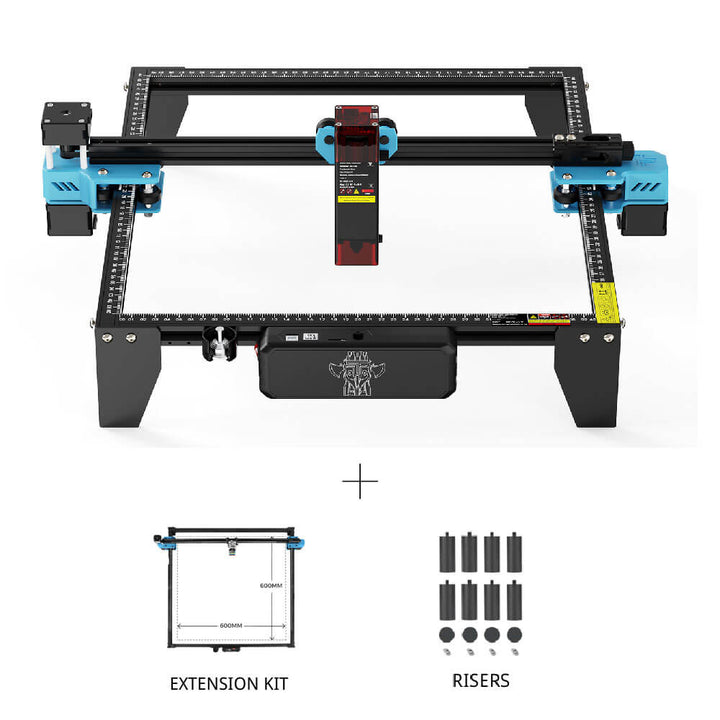 3D printer frame with extension kit and risers on a white background Twotrees TTS-10 Pro Diode Laser Engraver High Precision Engraving and Cutting | Twotrees Laser Engraver