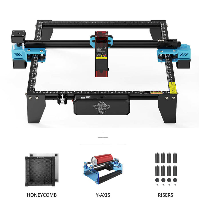 3D printer frame with accessories on a white background Twotrees TTS-10 Pro Diode Laser Engraver High Precision Engraving and Cutting | Twotrees Laser Engraver